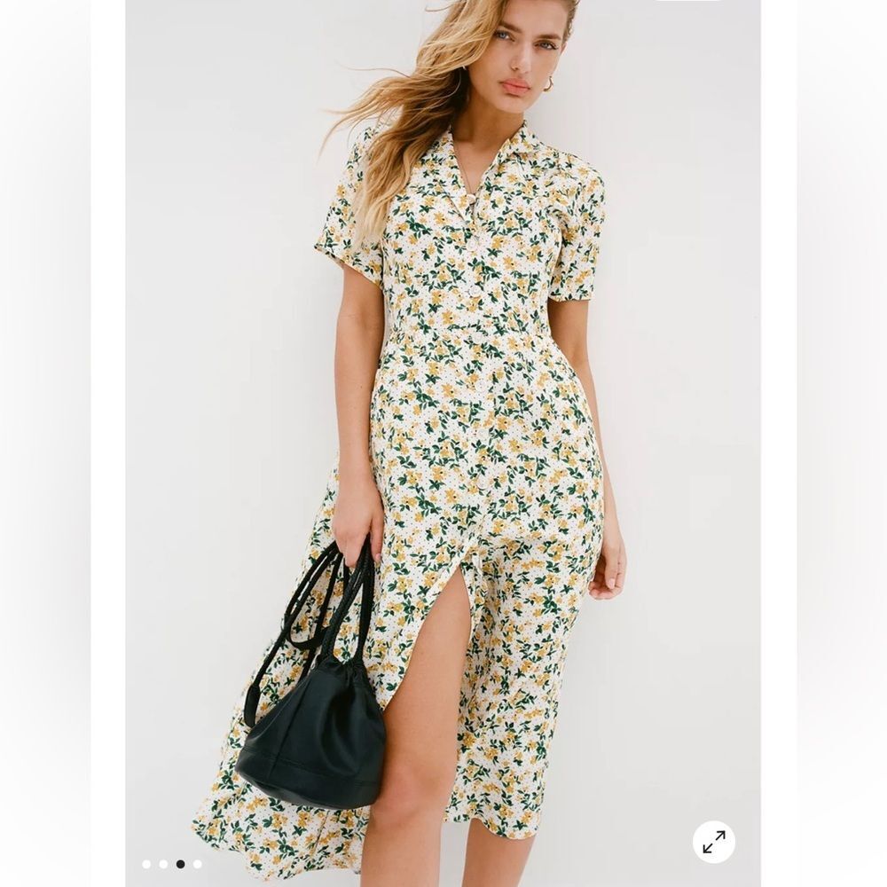 UO Mila Midi Shirt Dress size small